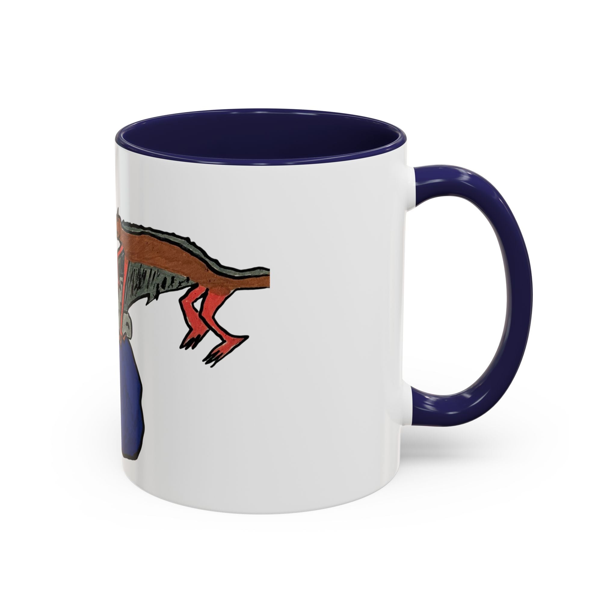 Wyvern Accent Mug (11oz & 15oz) — Fantasy Dragon Art Coffee Mug