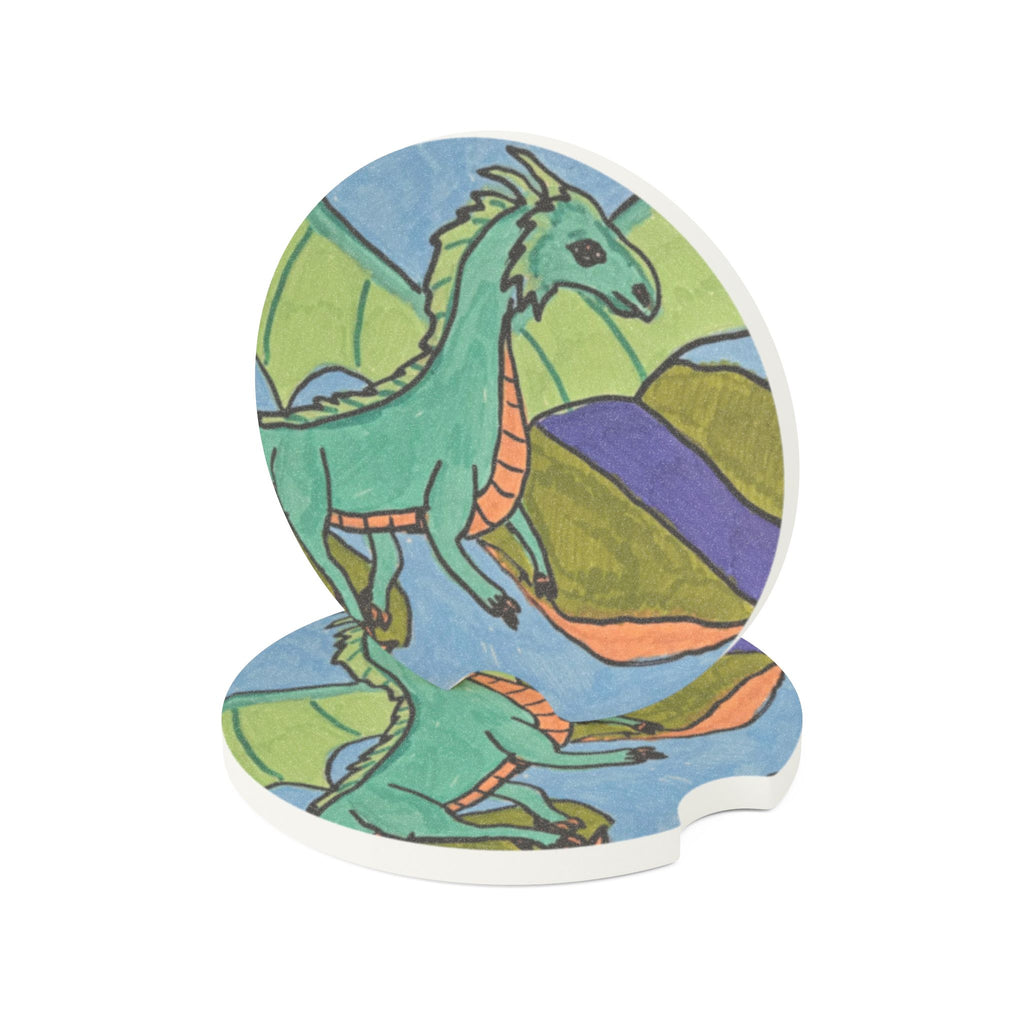 Dragon Landscape Soapstone Car Coaster