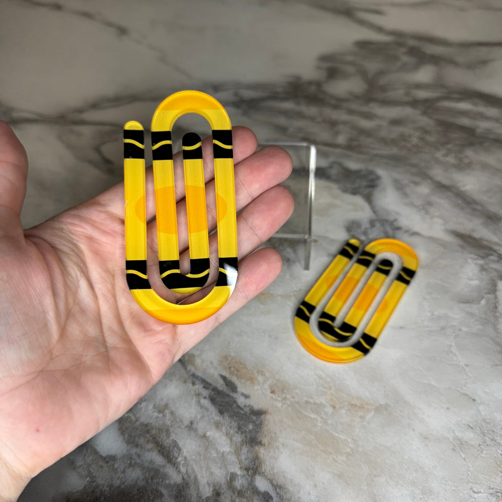 Jumbo Paperclip - Yellow Crayon