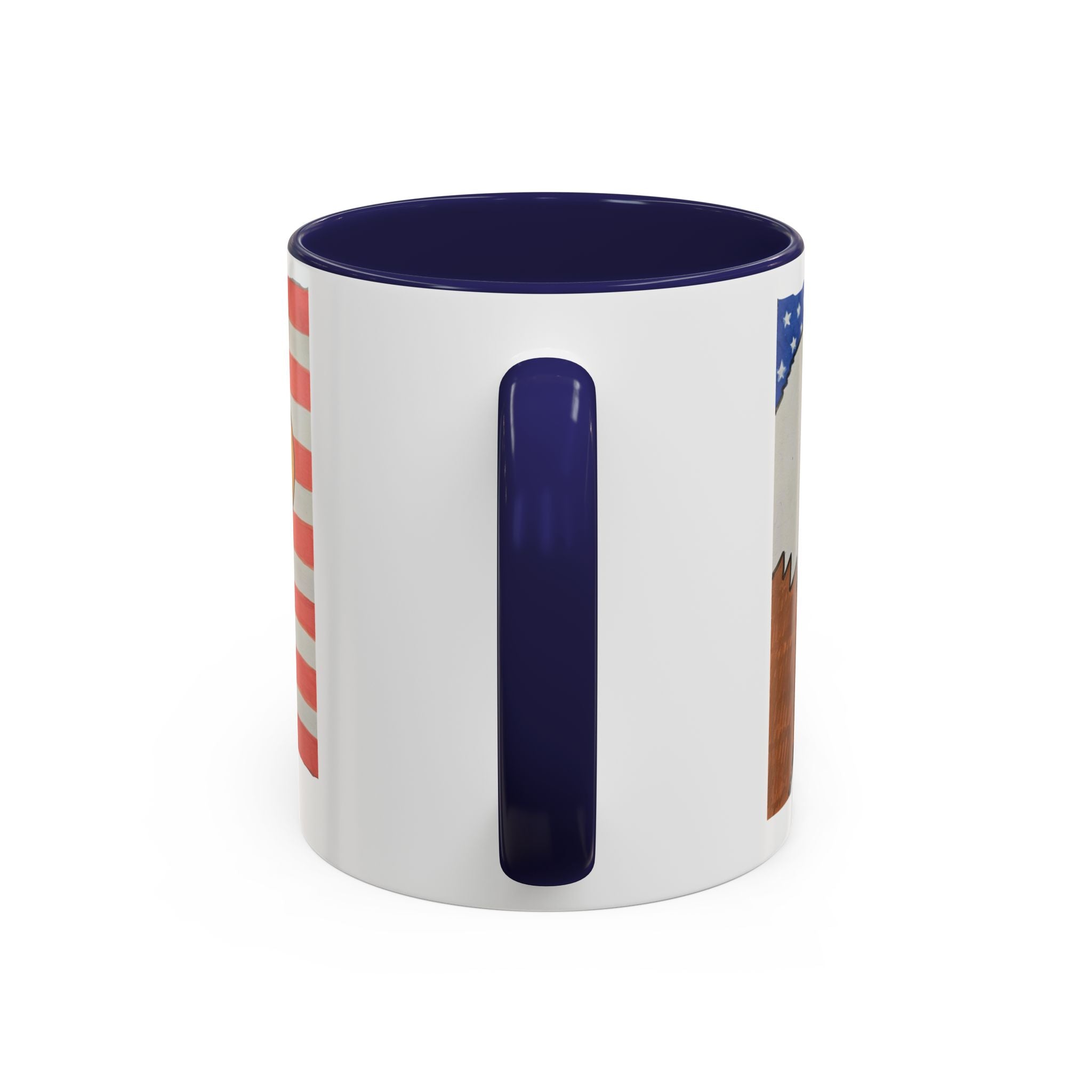 Patriotic Eagle Accent Coffee Mug — American Flag 11/15oz
