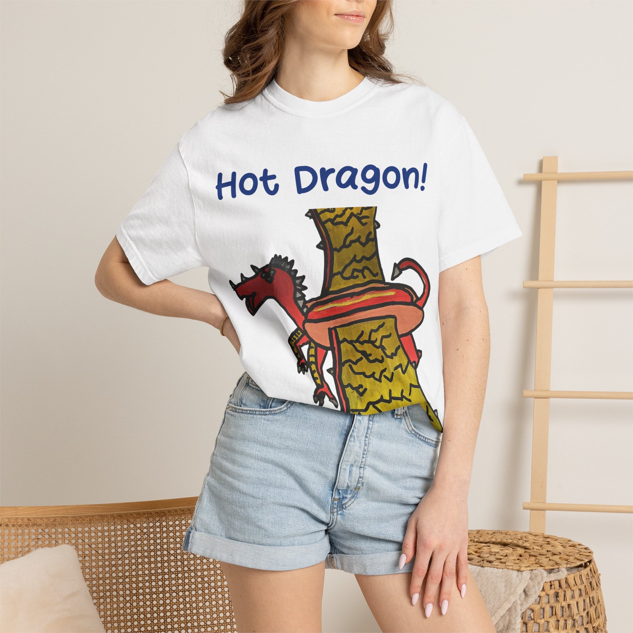 Fantasy puppy tee shirt- funny Halloween hot dragon tee