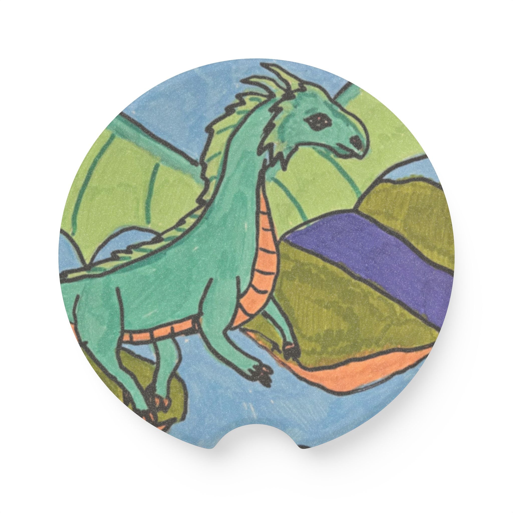Dragon Landscape Soapstone Car Coaster
