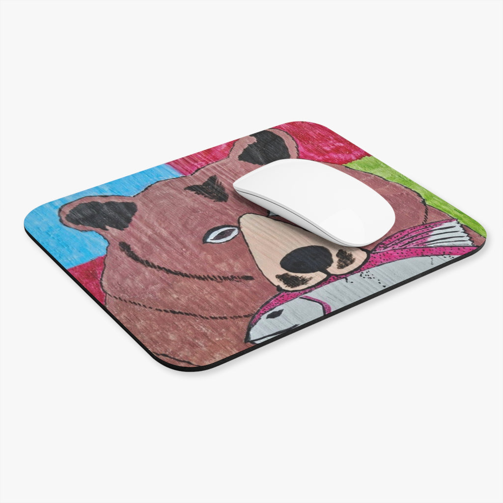 Whimsy Grr | Grizz with a Fish Mousepad