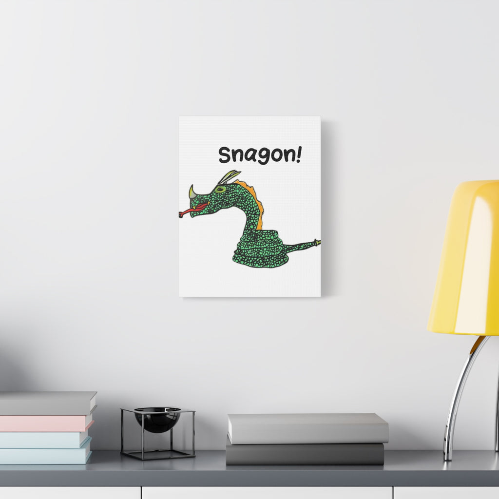 Snagon! Matte Canvas Art — Whimsical Fantasy Creature Wall Decor, Stretched