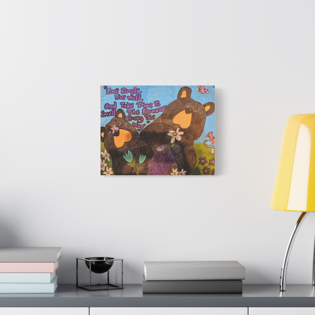 Live Simply Matte Canvas Art — Inspirational Nature Wall Decor, Stretched