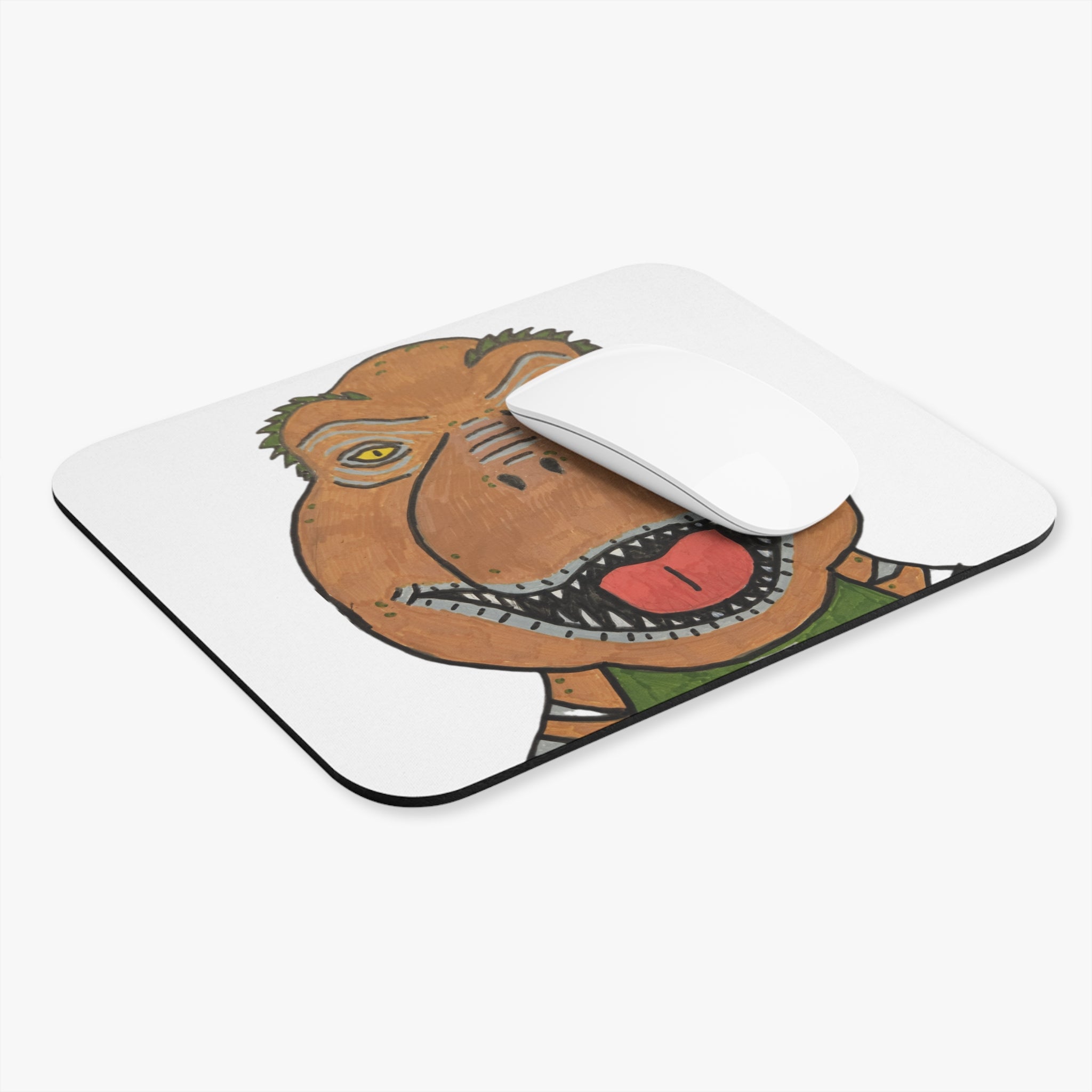 Rexalty the T-Rex Mouse Pad — Funny Dinosaur Desk Mat