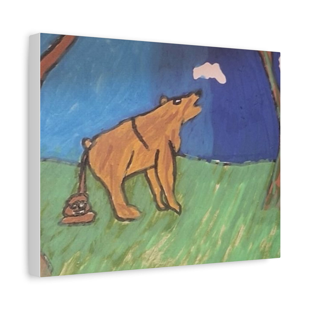 Whimsy Grr | Bear in the Woods Matte Canvas Wall Art