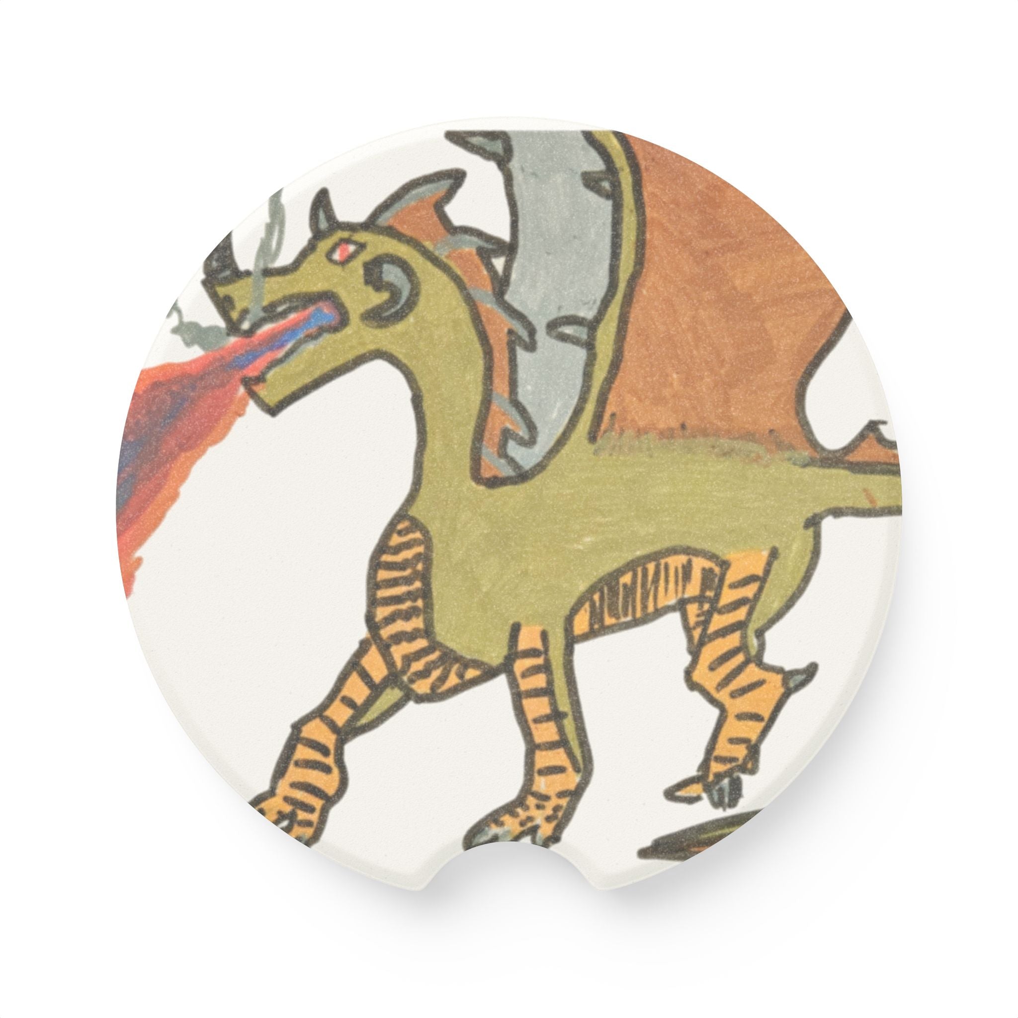 No Wings No Glory Soapstone Car Coaster