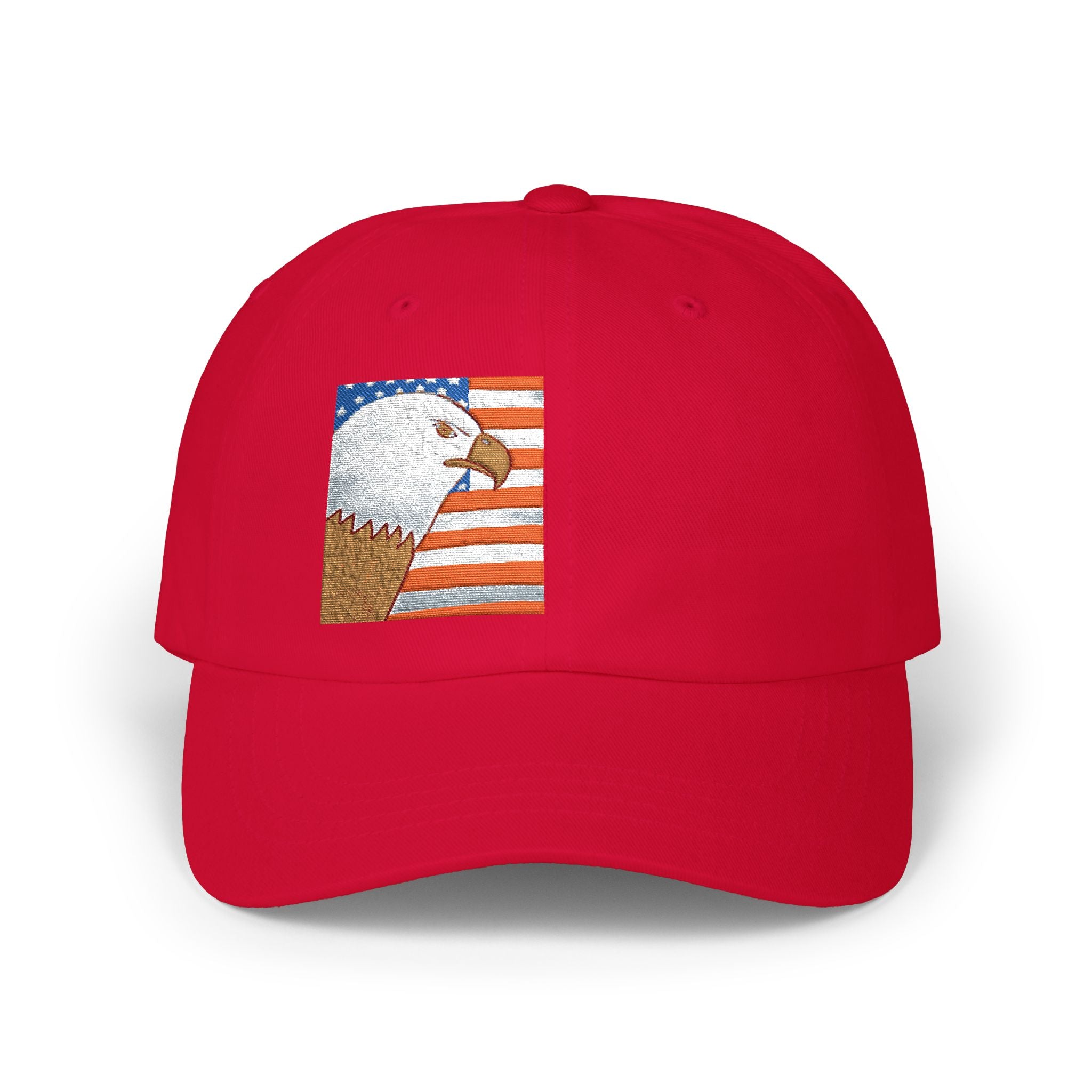 Eagle USA Dad Cap — American Flag Embroidered Baseball Hat