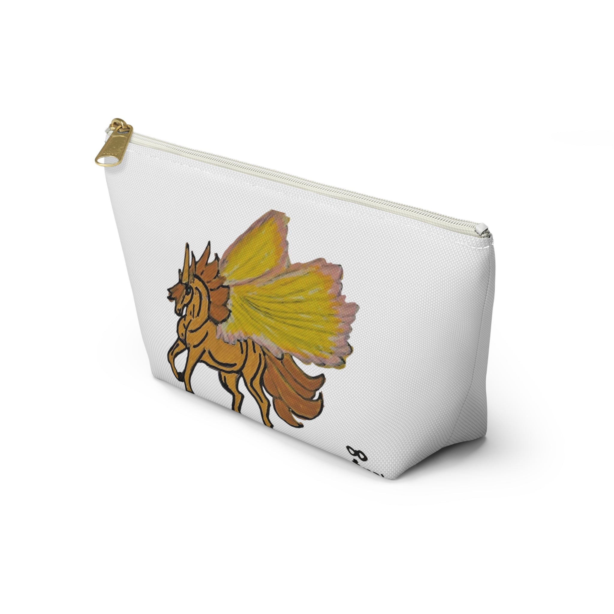 Pegasus Winged Horse Accessory Pouch – Yellow Fantasy Makeup Bag