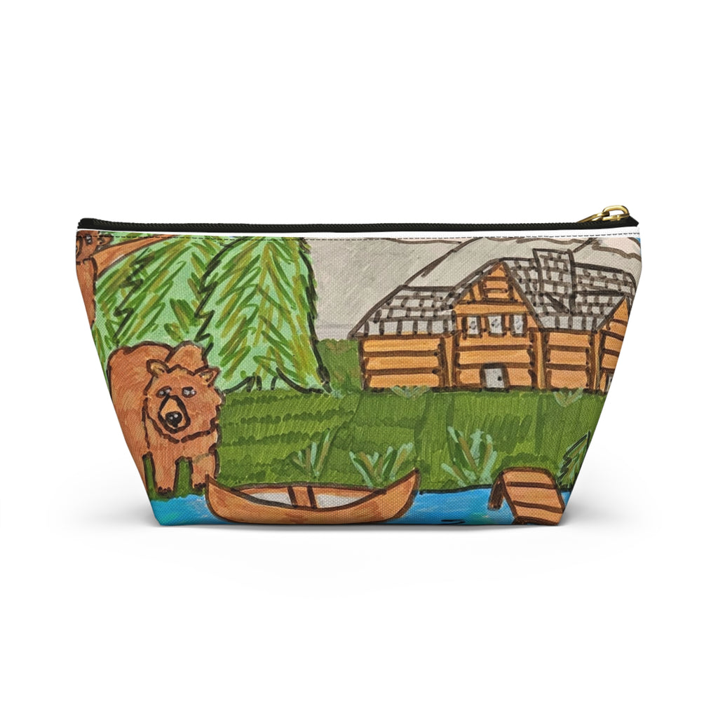 Whimsy Grr | Cabin Bear Accessory Pouch — Cozy Bear Makeup & Travel Bag