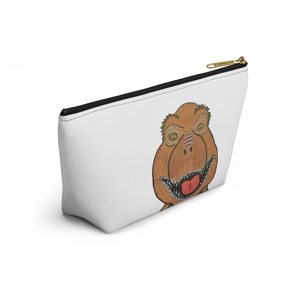 Rexalty the Tea Rex Accessory Pouch — Funny Dinosaur Makeup & Travel Bag