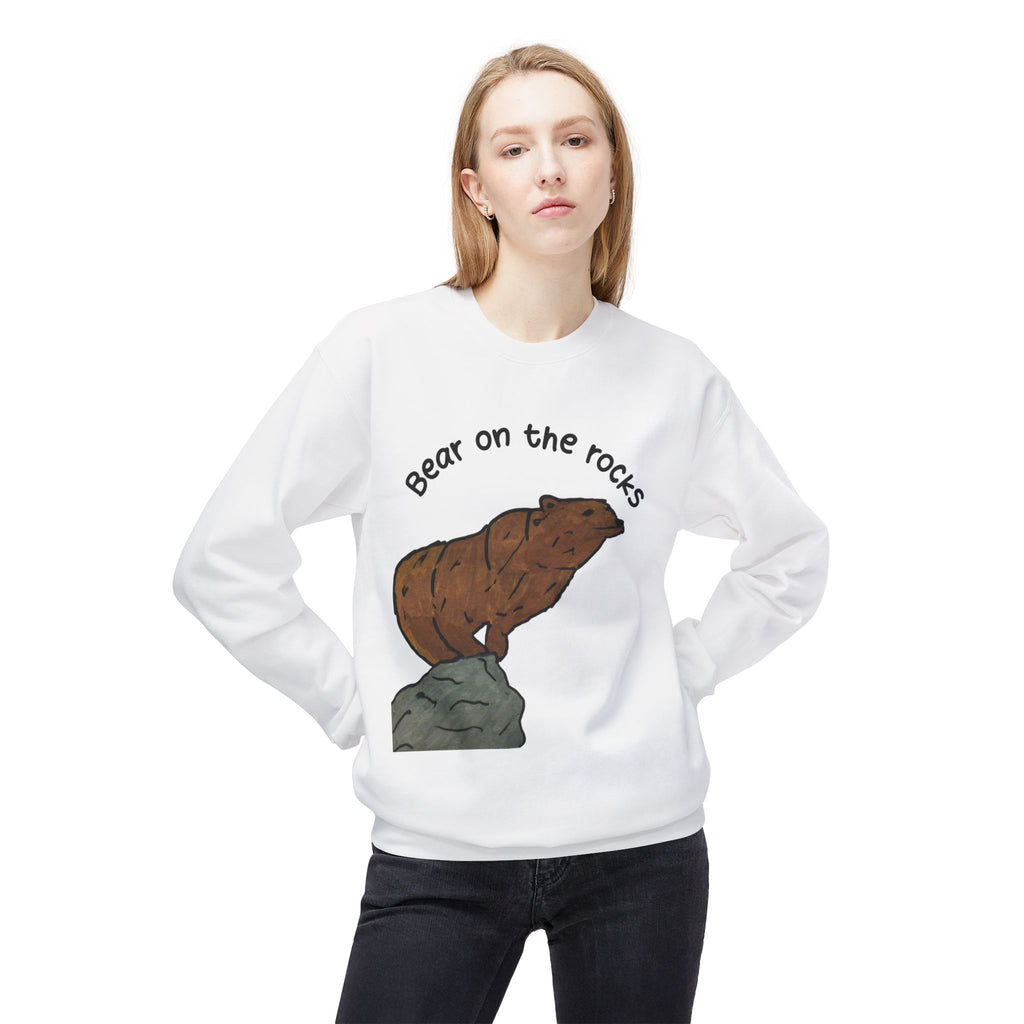 Bear on the rocks unisex sweatshirt