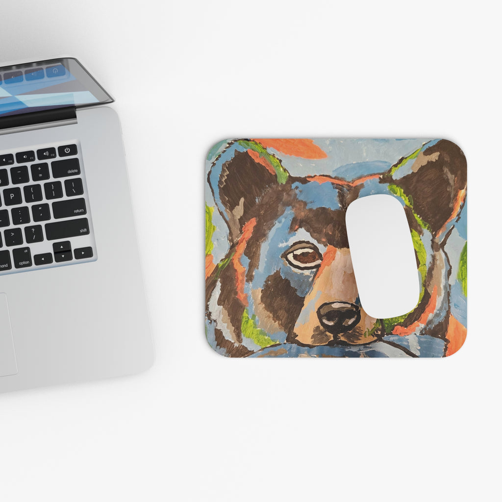 Whimsy Grr | Bear with a Fish Mousepad