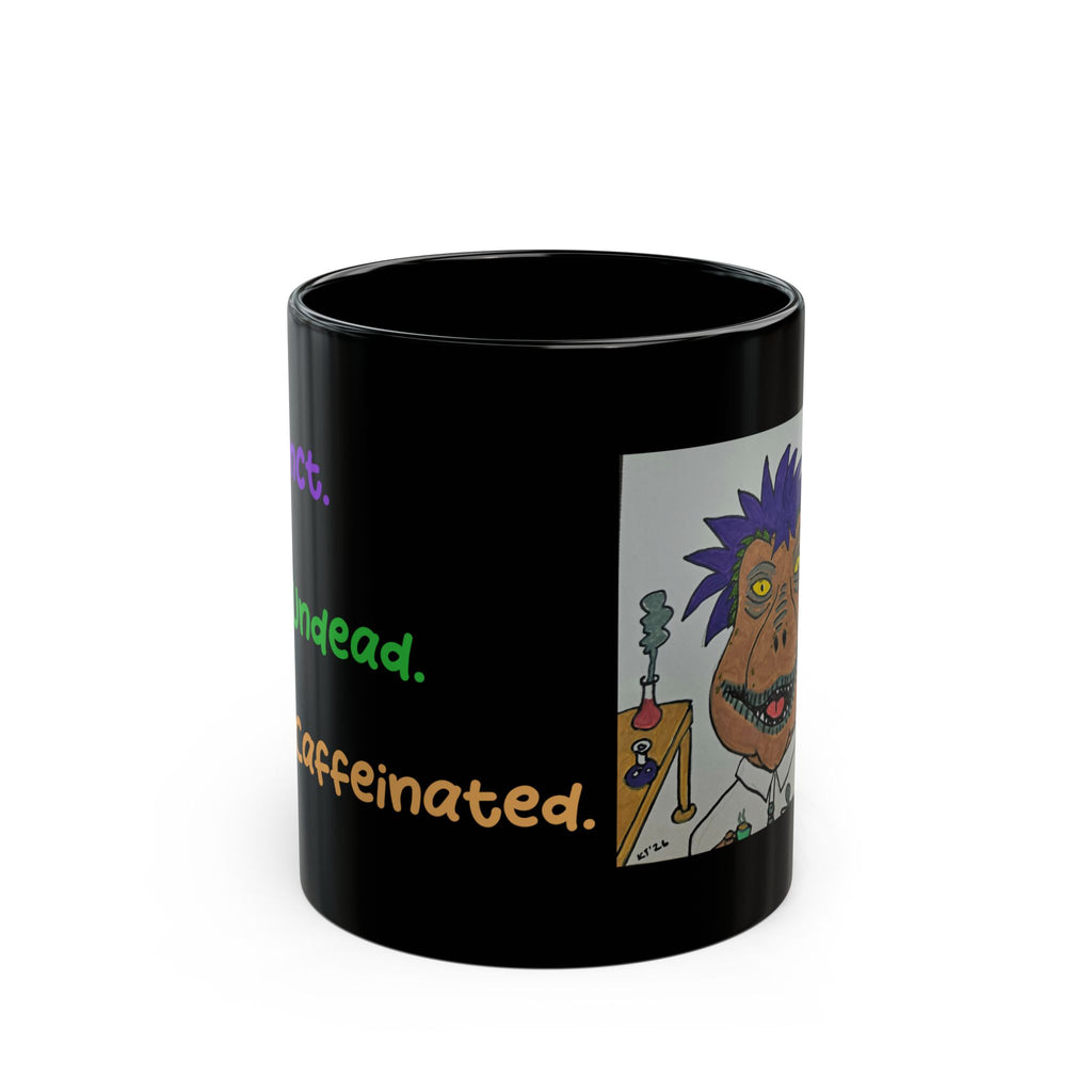 rexalty extinct undead caffeinated halloween accent mug 11 and 15oz