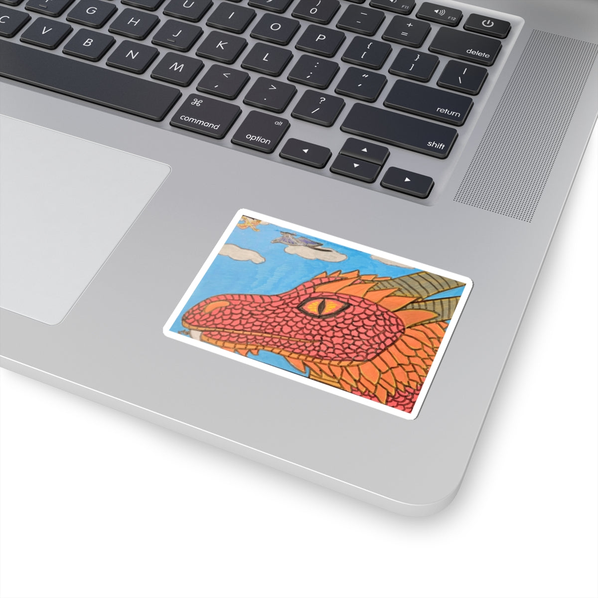 Dragon Sky-Cut Sticker — Colorful Fantasy Laptop Decal