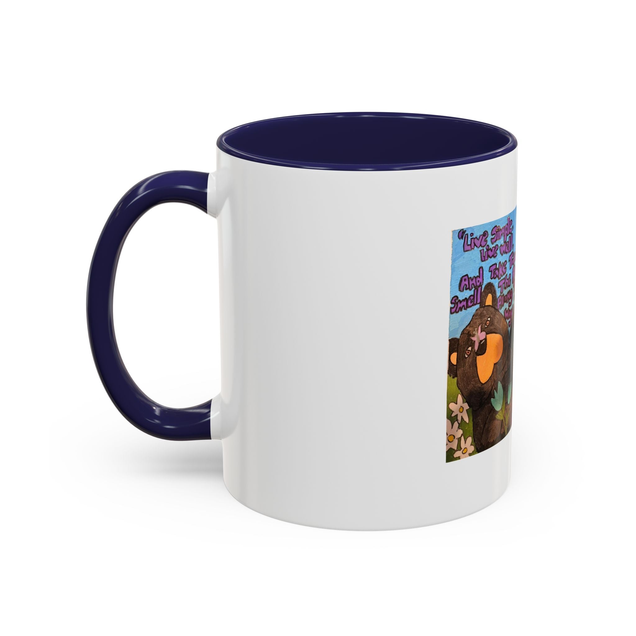 Whimsy Grr | Live Simply Accent Mug — Daisy & Tulip (11oz & 15oz)
