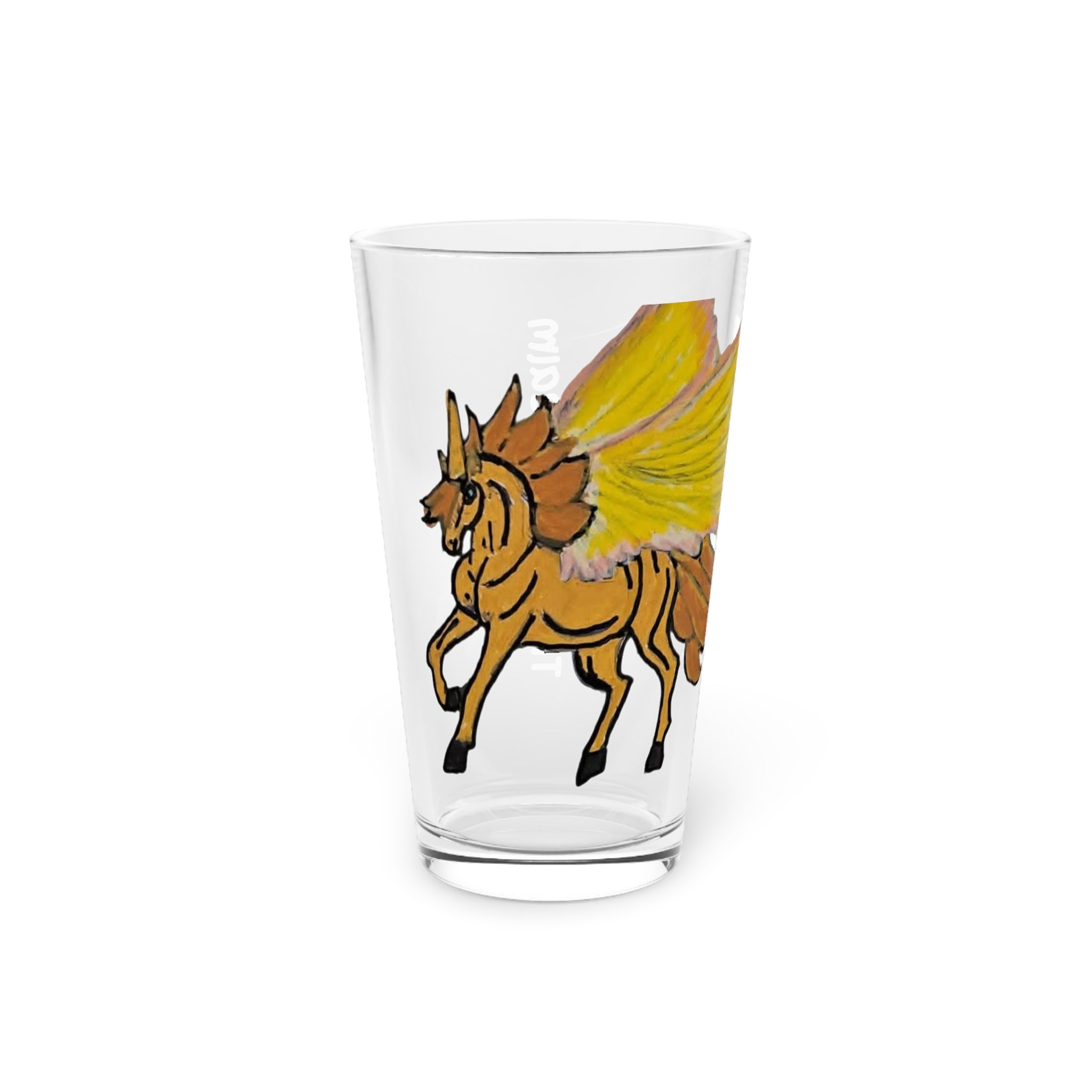 Pegasus Pint Glass — 16oz Hand-Illustrated Winged Horse Beer Glass