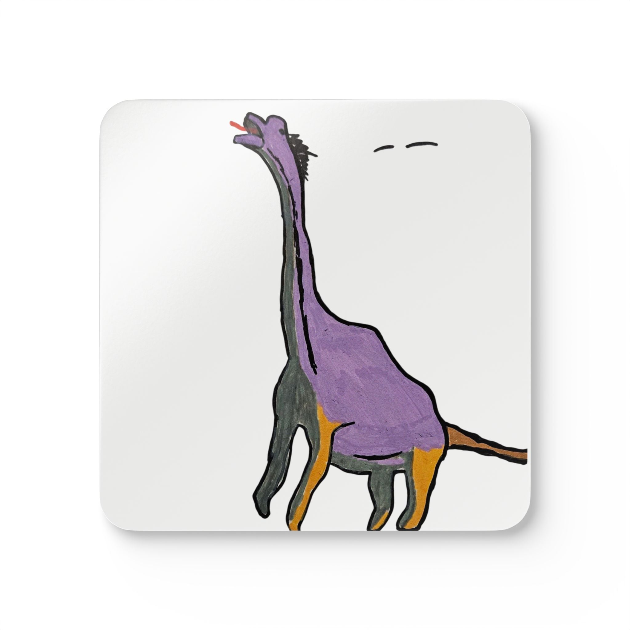 Brachy the Brachiosaurus Coaster Set — Cute Dinosaur Drink Coasters (Set of 4)