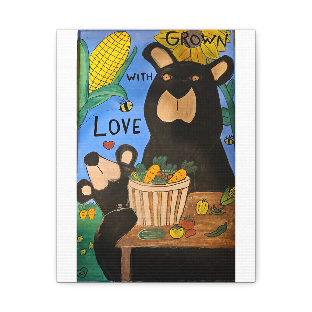 Grown With Love Matte Canvas Art — Heartfelt Nature Wall Decor, Stretched