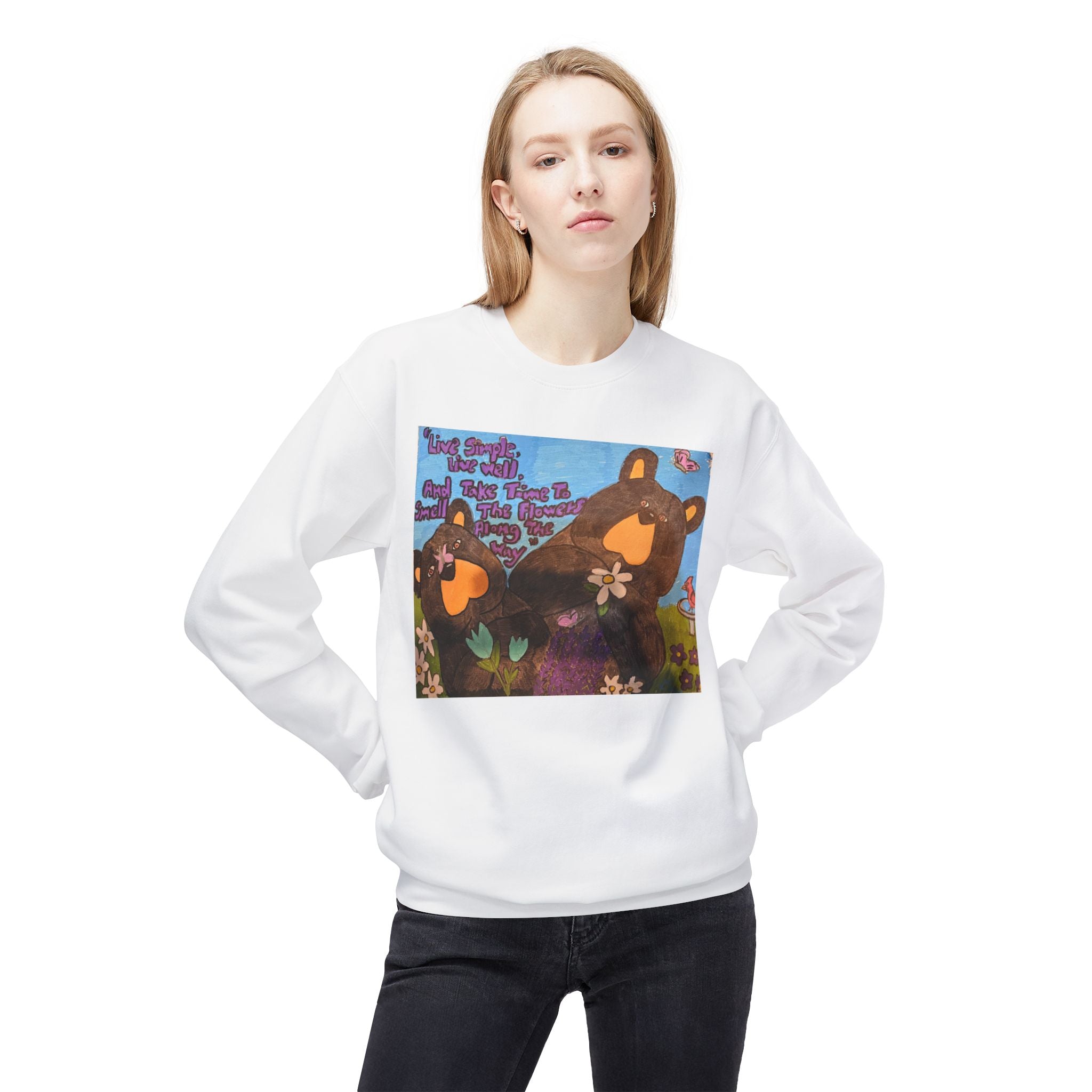 Whimsy Grr | Live Simply Crewneck Sweatshirt — Daisy & Tulip