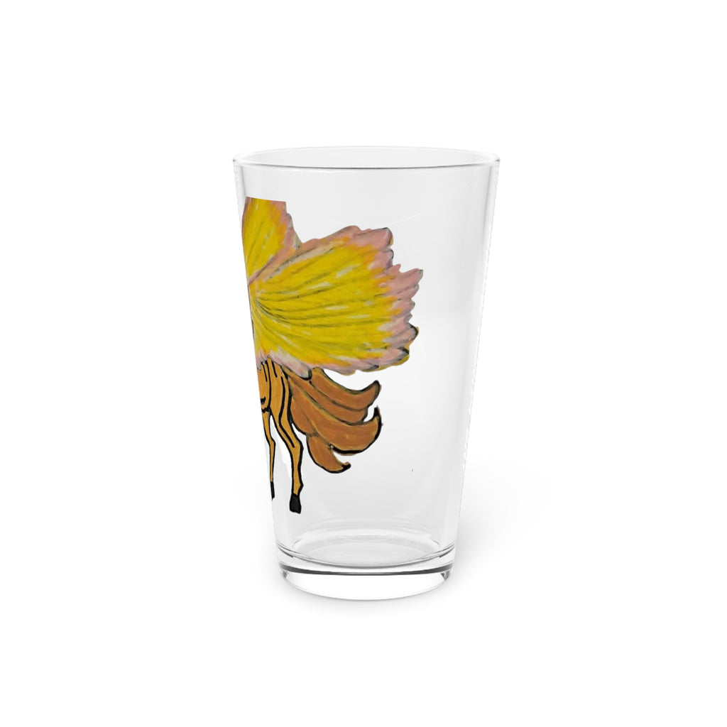 Pegasus Pint Glass — 16oz Hand-Illustrated Winged Horse Beer Glass