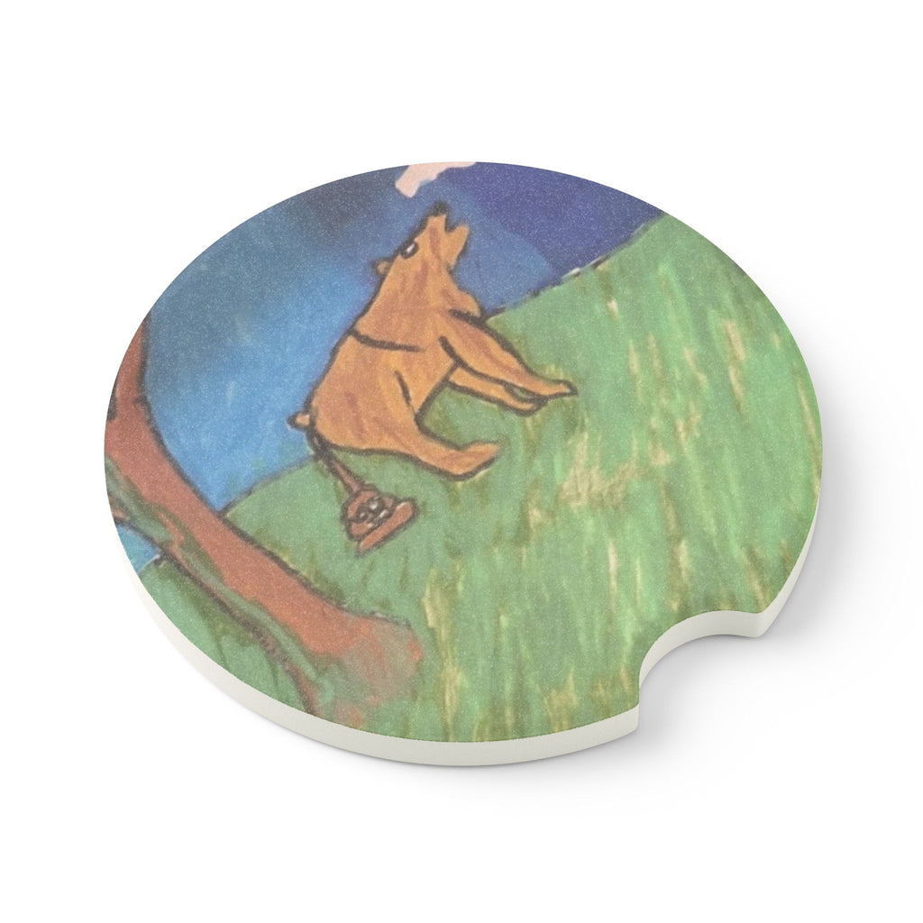 Whimsy Grr | Bear in the Woods Soapstone Car Coaster