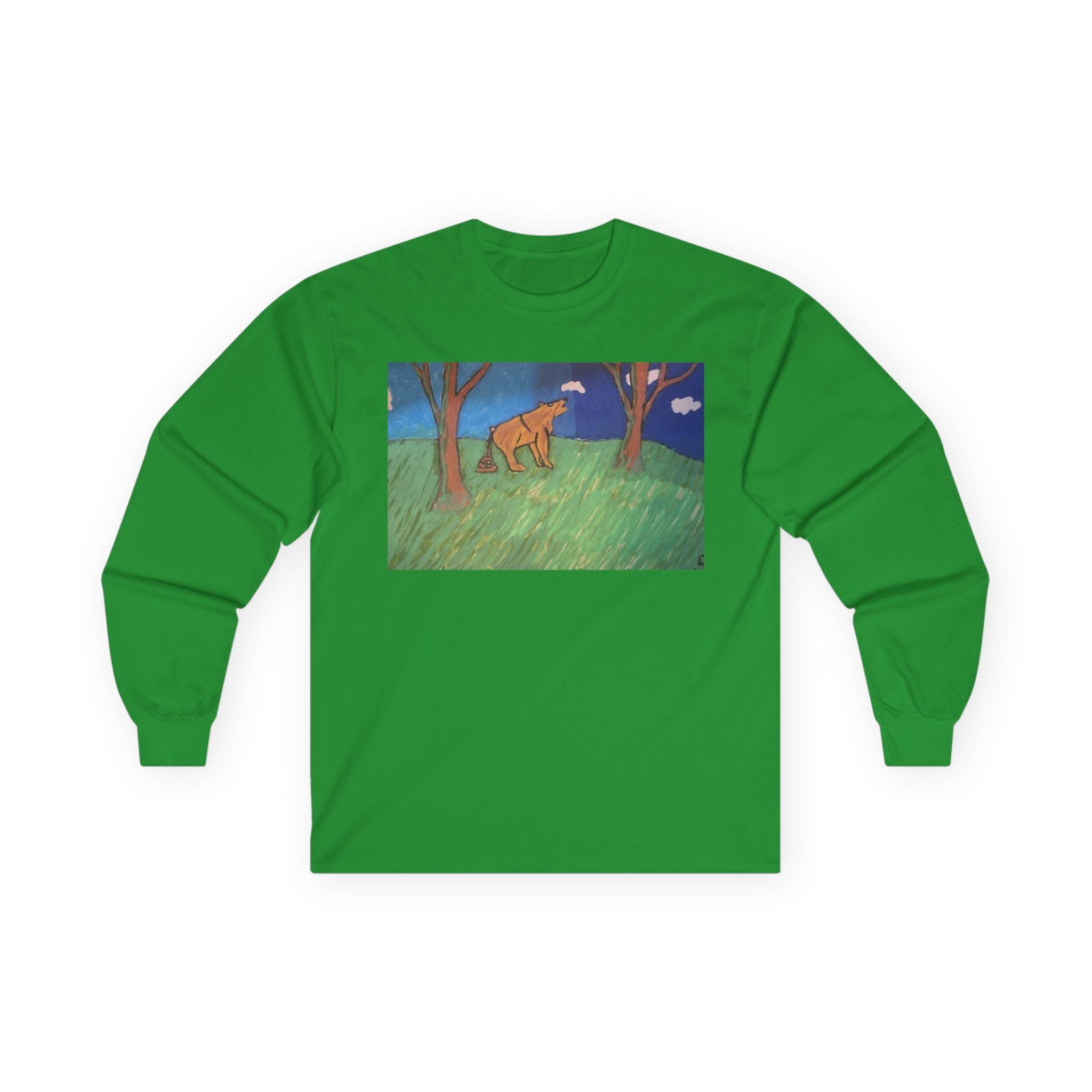 Whimsy Grr | Stinky the Bear in the Woods Unisex Long Sleeve Tee