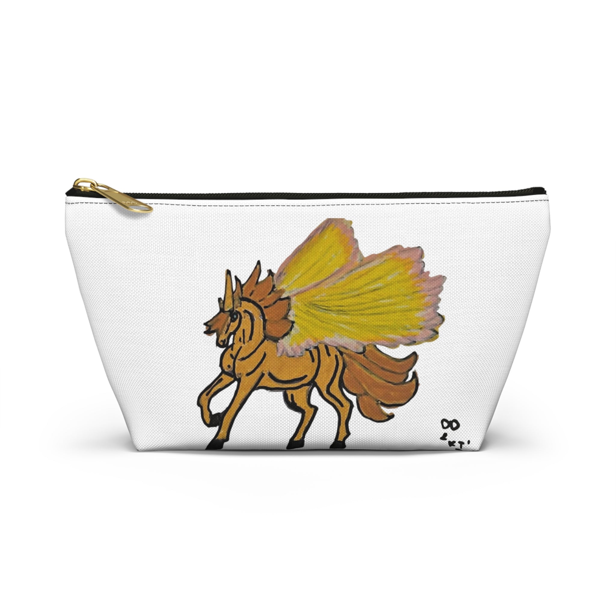 Pegasus Winged Horse Accessory Pouch – Yellow Fantasy Makeup Bag