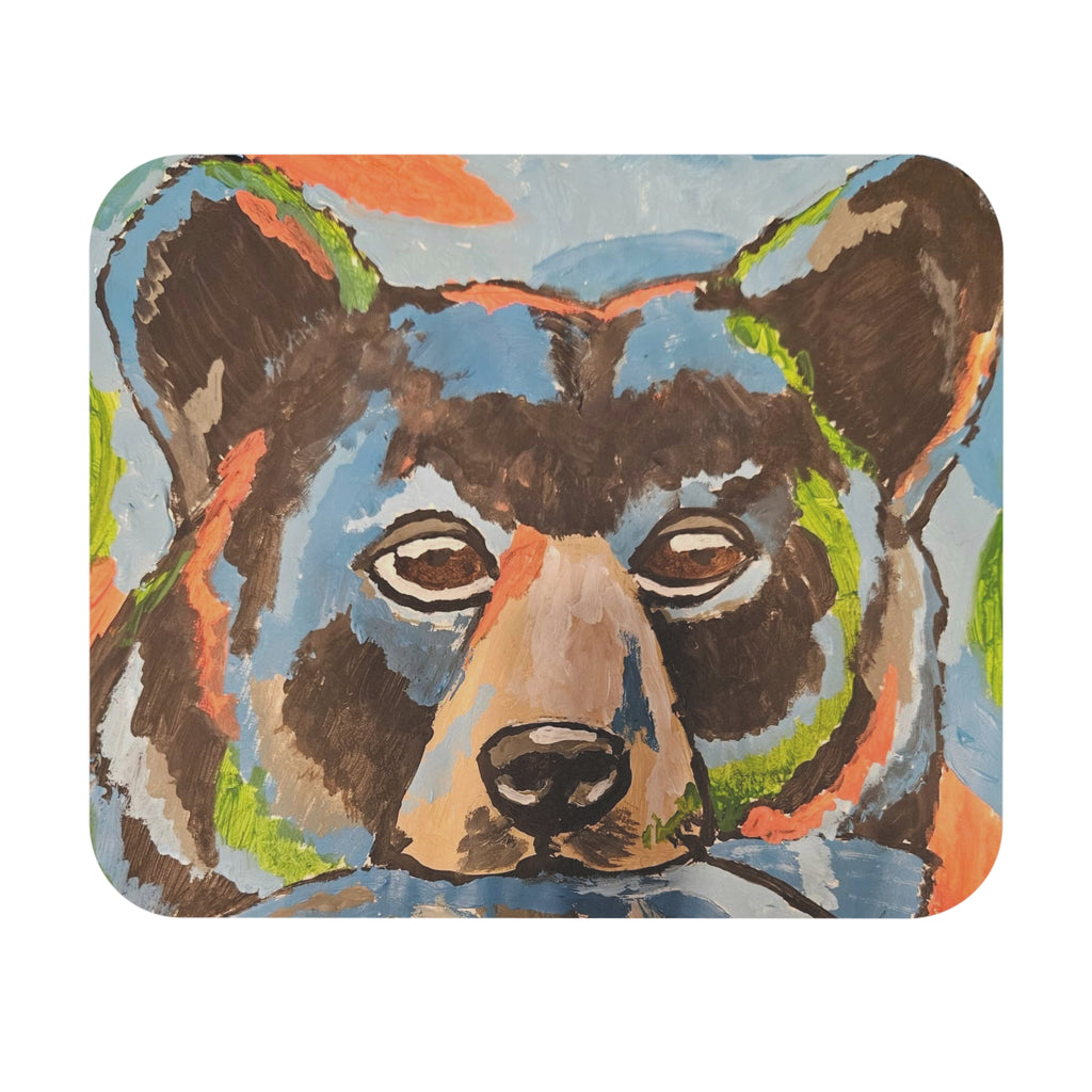 Whimsy Grr | Bear with a Fish Mousepad