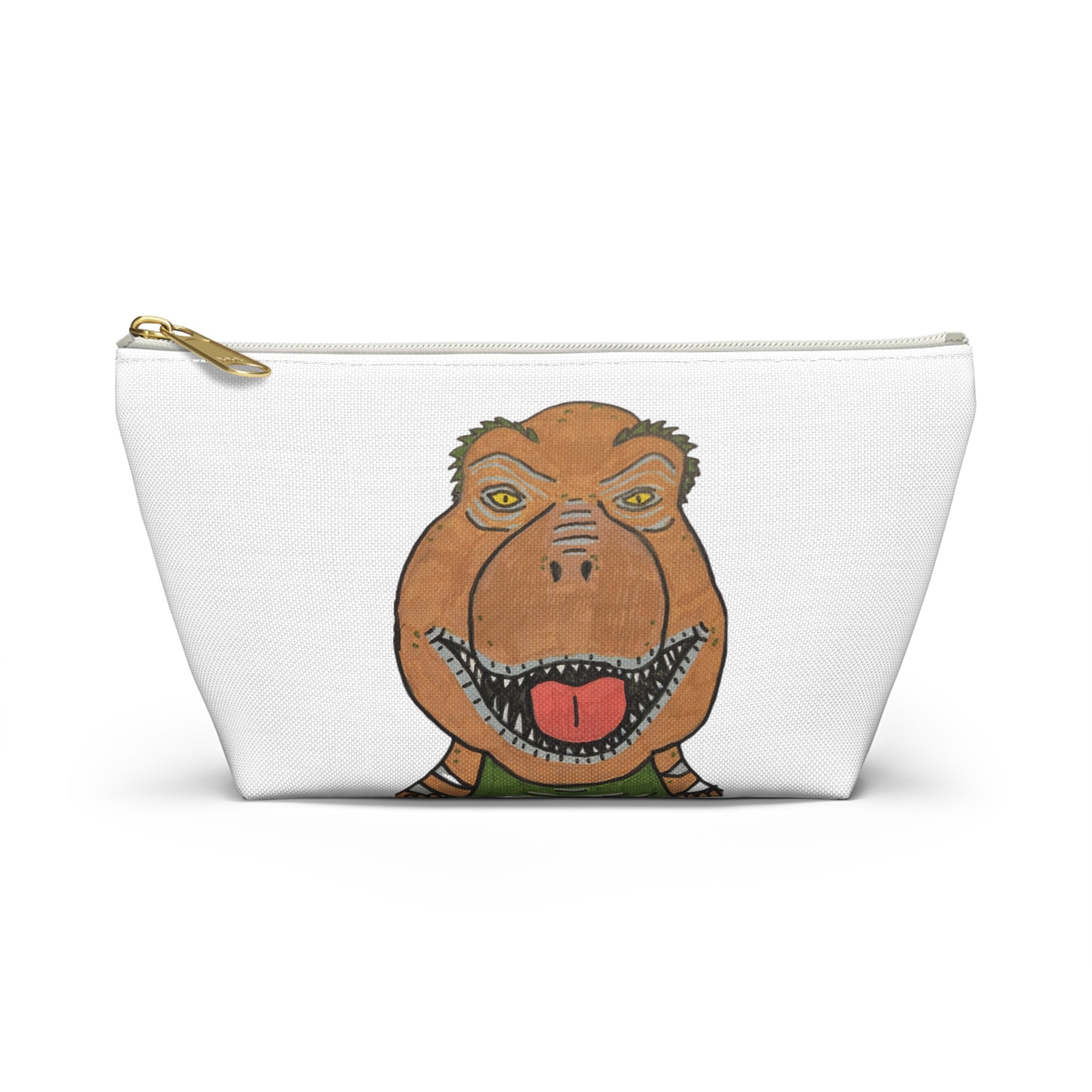 Rexalty the Tea Rex Accessory Pouch — Funny Dinosaur Makeup & Travel Bag