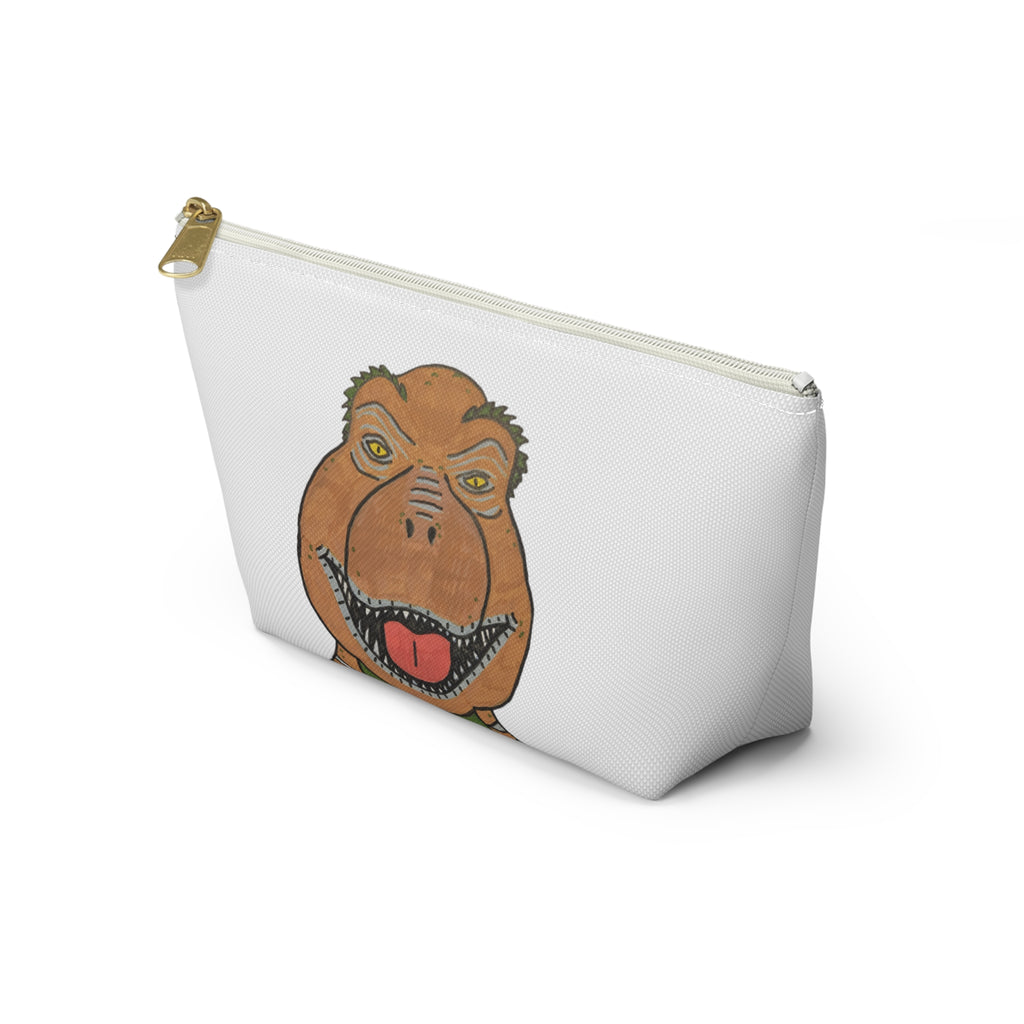 Rexalty the Tea Rex Accessory Pouch — Funny Dinosaur Makeup & Travel Bag