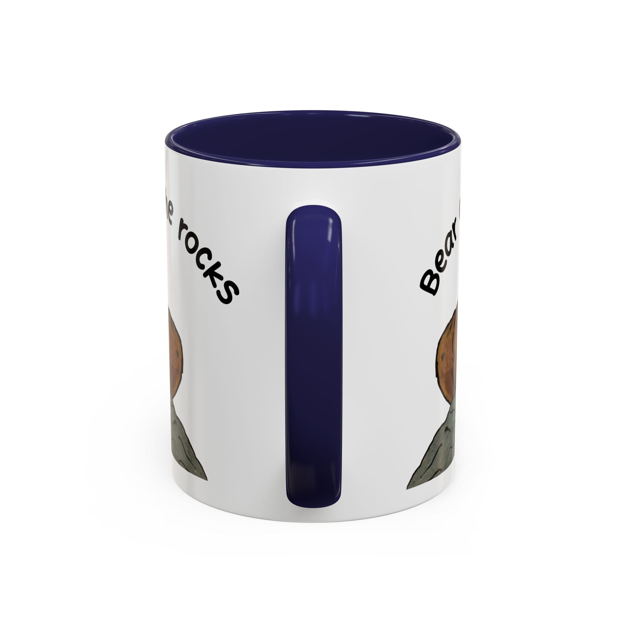 Rocky | Bear on the Rocks Accent Mug (11oz & 15oz) — Whimsy Grr