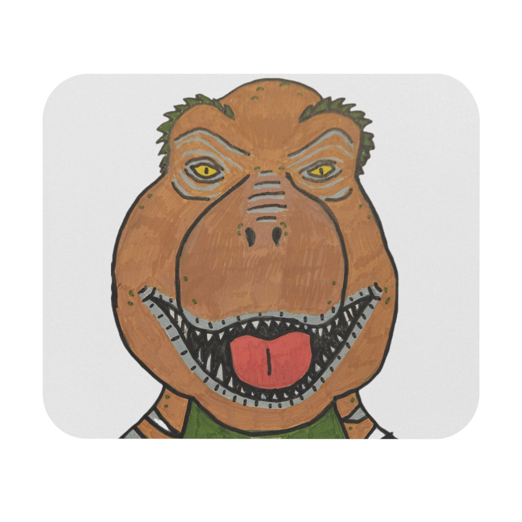 Rexalty the T-Rex Mouse Pad — Funny Dinosaur Desk Mat