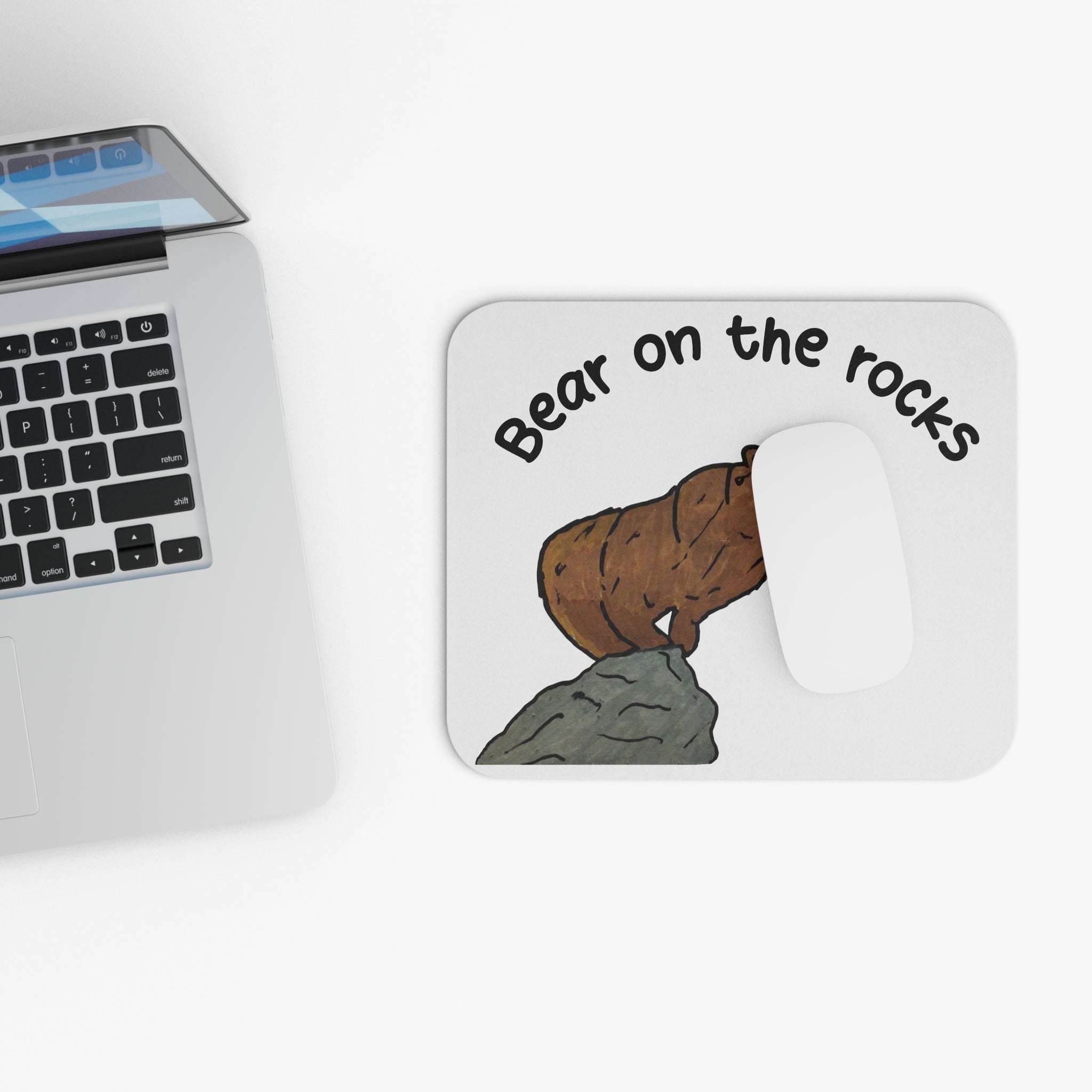 Whimsy Grr | Bear on the Rocks Mousepad