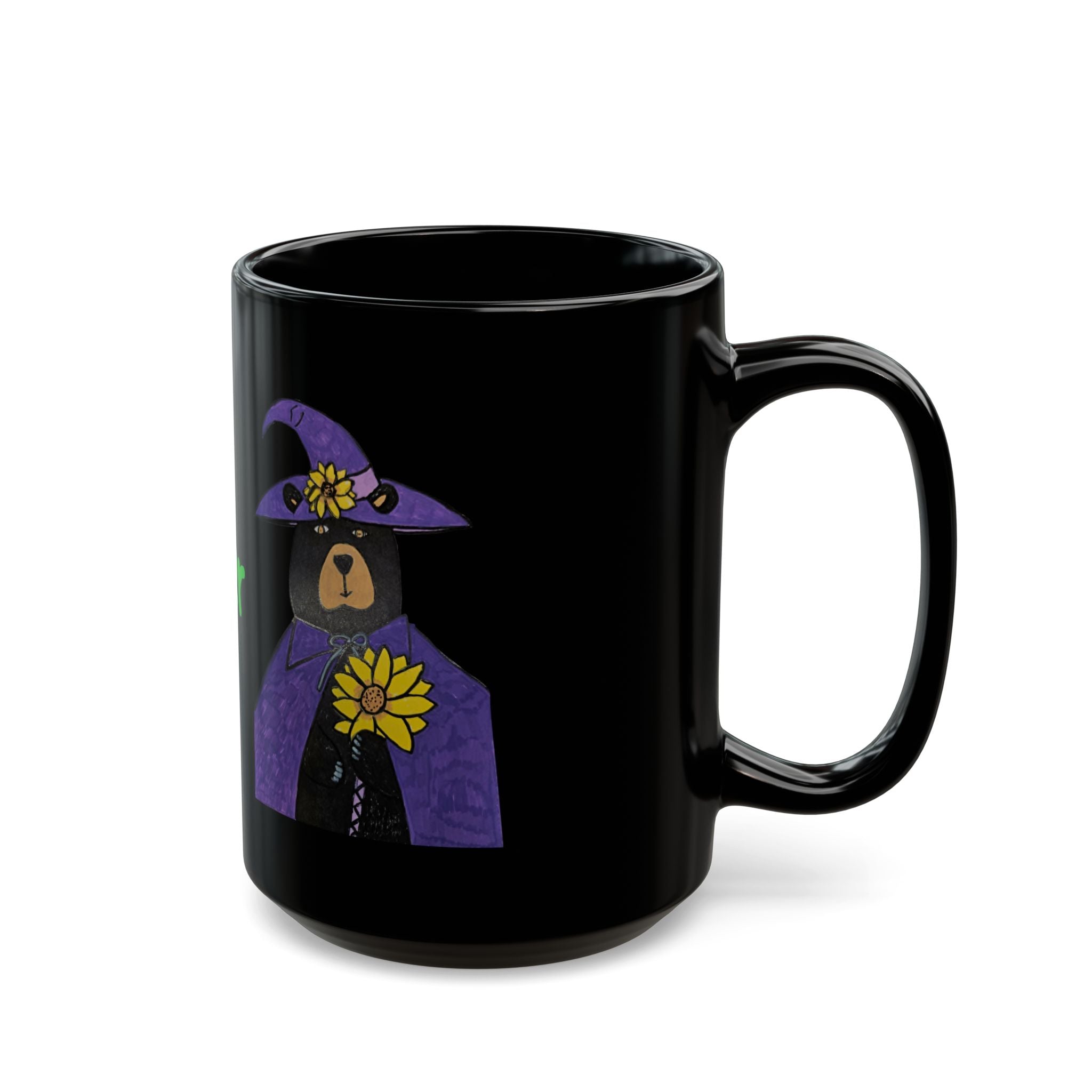Sunshine Sunflower Witch Halloween accent mug 11 and 15oz