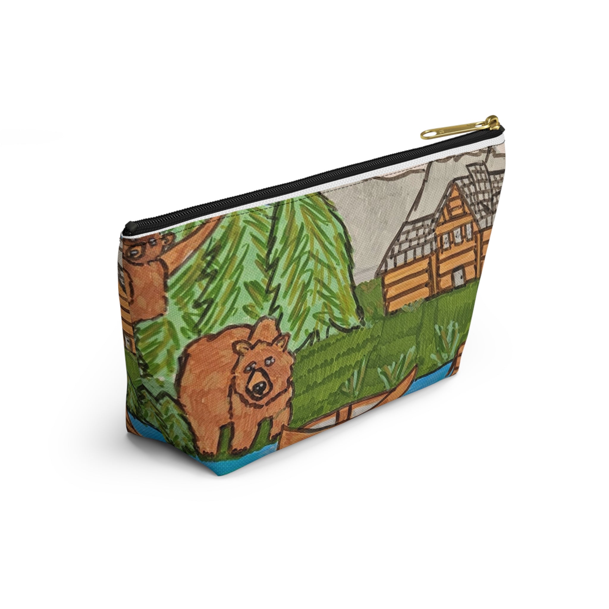 Whimsy Grr | Cabin Bear Accessory Pouch — Cozy Bear Makeup & Travel Bag
