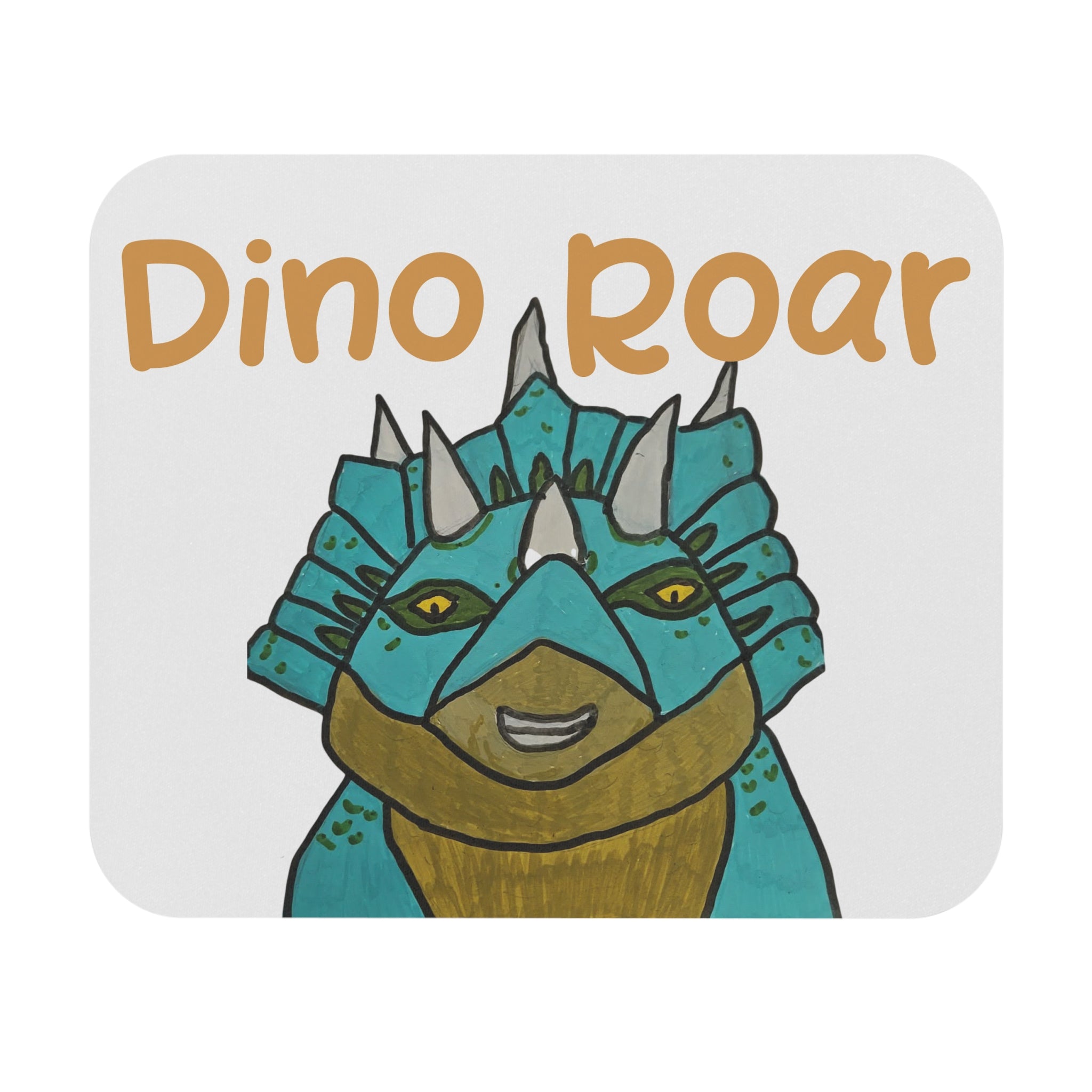 Dino Roar Rectangle Mouse Pad — Cute Triceratops Desk Mat for Kids & Gamers