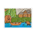 Whimsy Grr | Cabin Bear Kiss-Cut Sticker