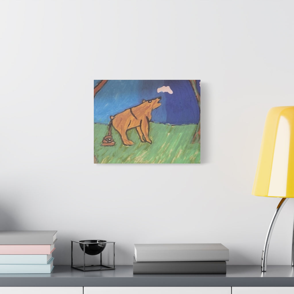 Whimsy Grr | Bear in the Woods Matte Canvas Wall Art