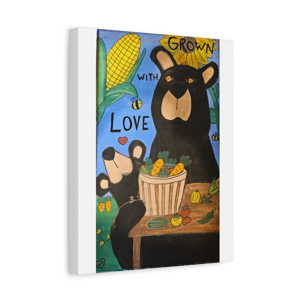 Grown With Love Matte Canvas Art — Heartfelt Nature Wall Decor, Stretched