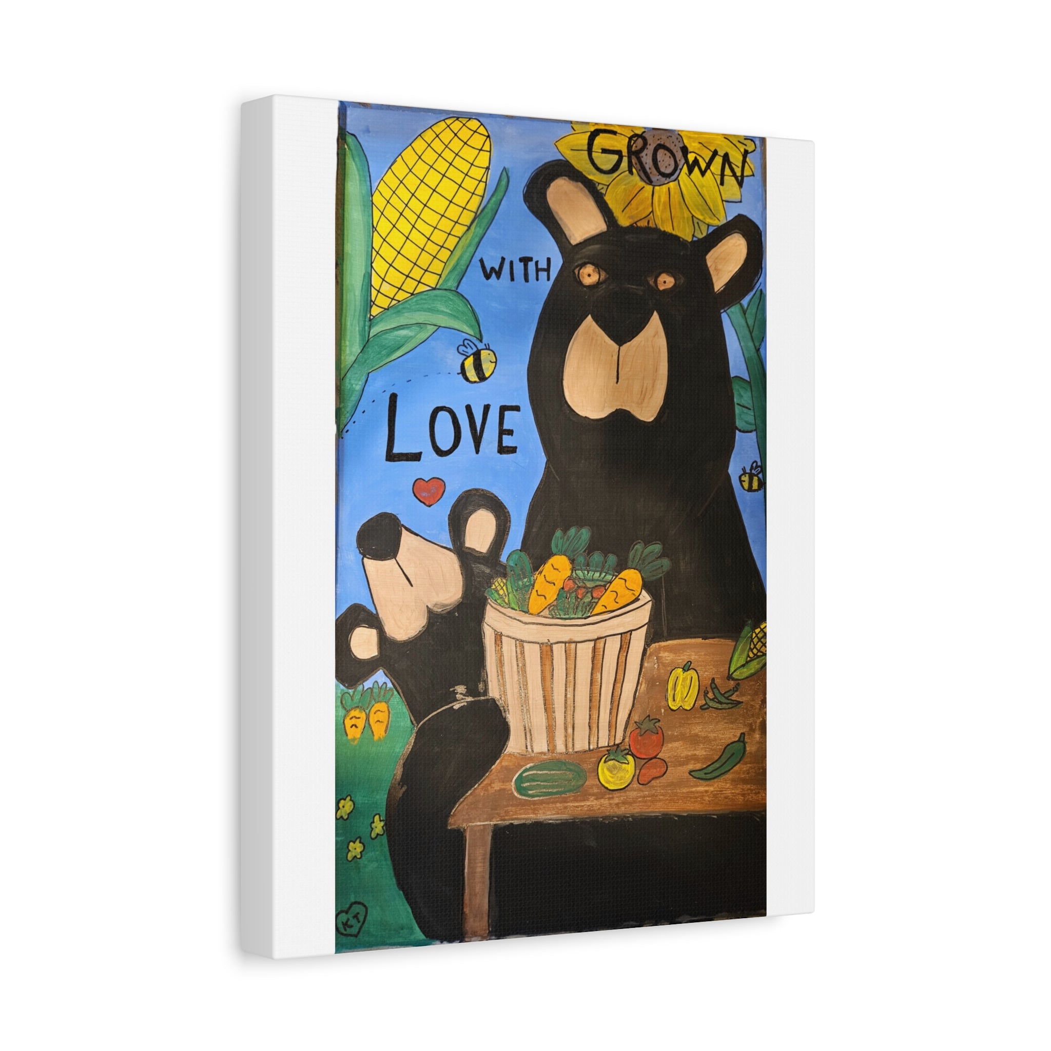 Grown With Love Matte Canvas Art — Heartfelt Nature Wall Decor, Stretched