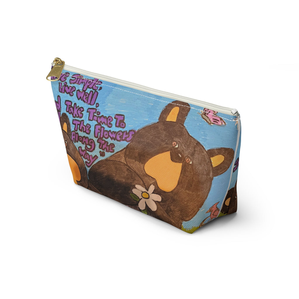Whimsy Grr | Live Simply Accessory Pouch — Cute Bear Makeup & Travel Bag
