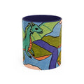Dragon Landscape 11oz Accent Mug — Fantasy Dragon Art Coffee Mug