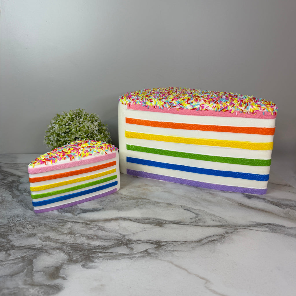 Squishy Toy - Rainbow Cake, Jumbo