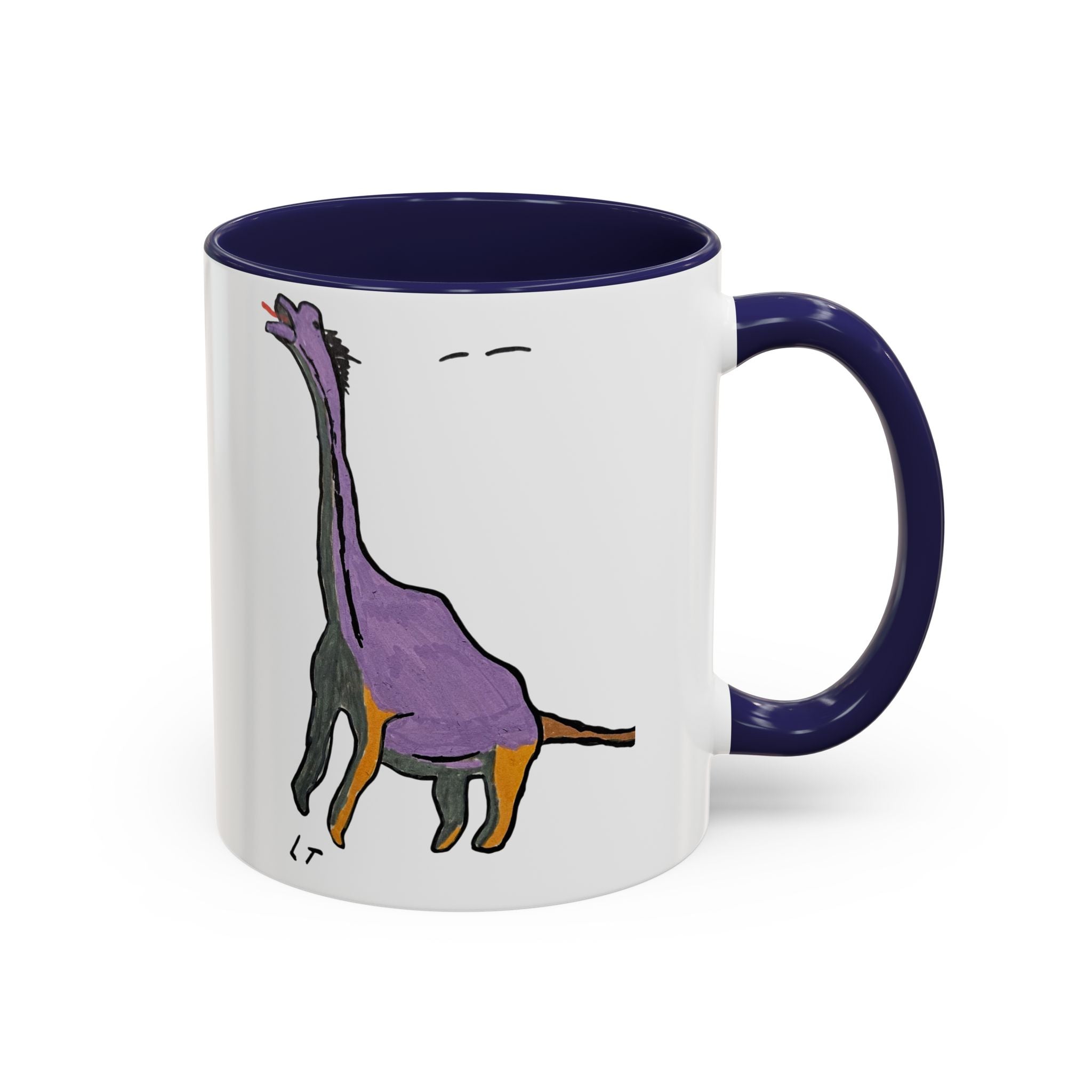 Brachy the Brachiosaurus Accent Mug (11oz & 15oz) — Whimsical Dino Coffee Mug
