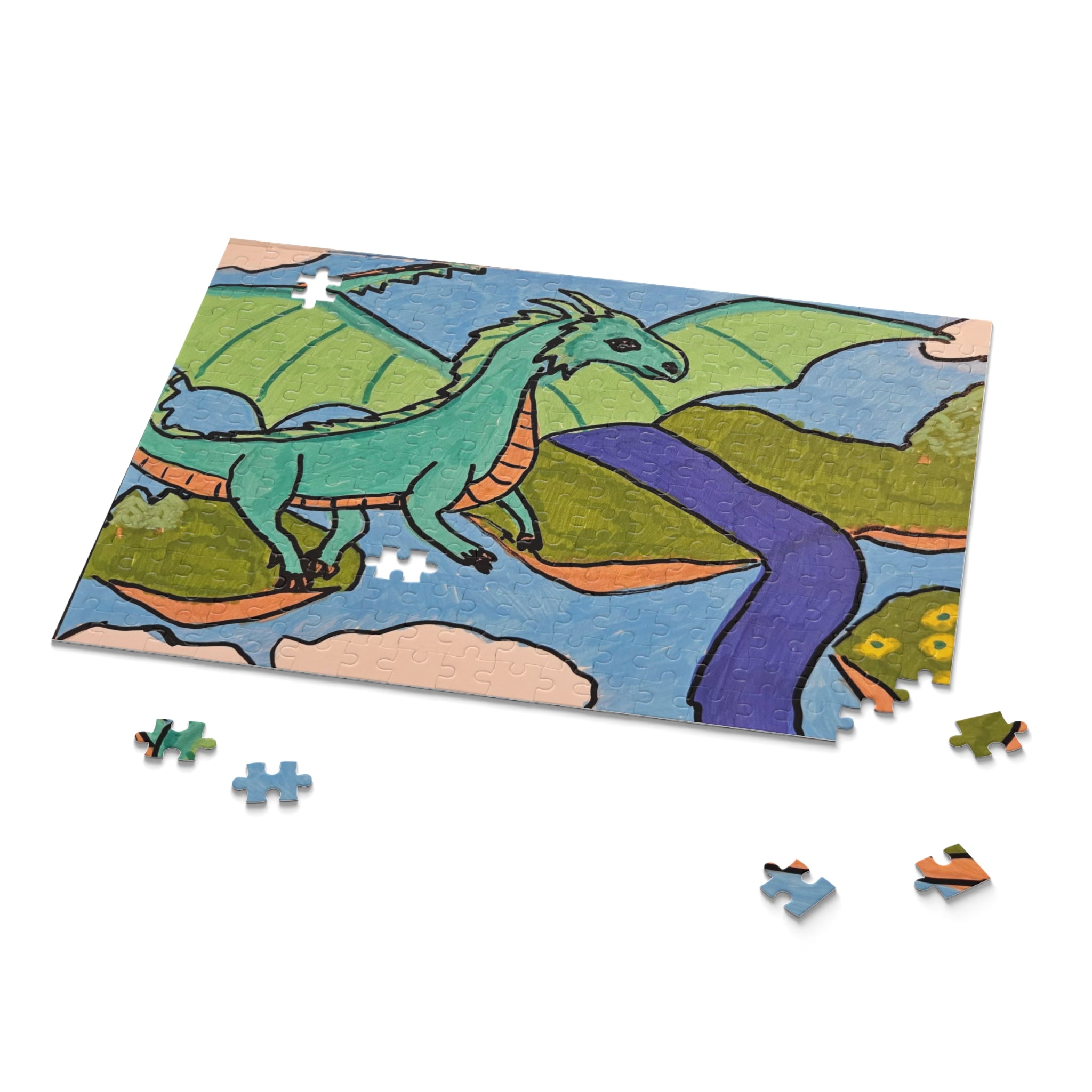 Dragon Landscape Puzzle (120, 252, 500-Piece)