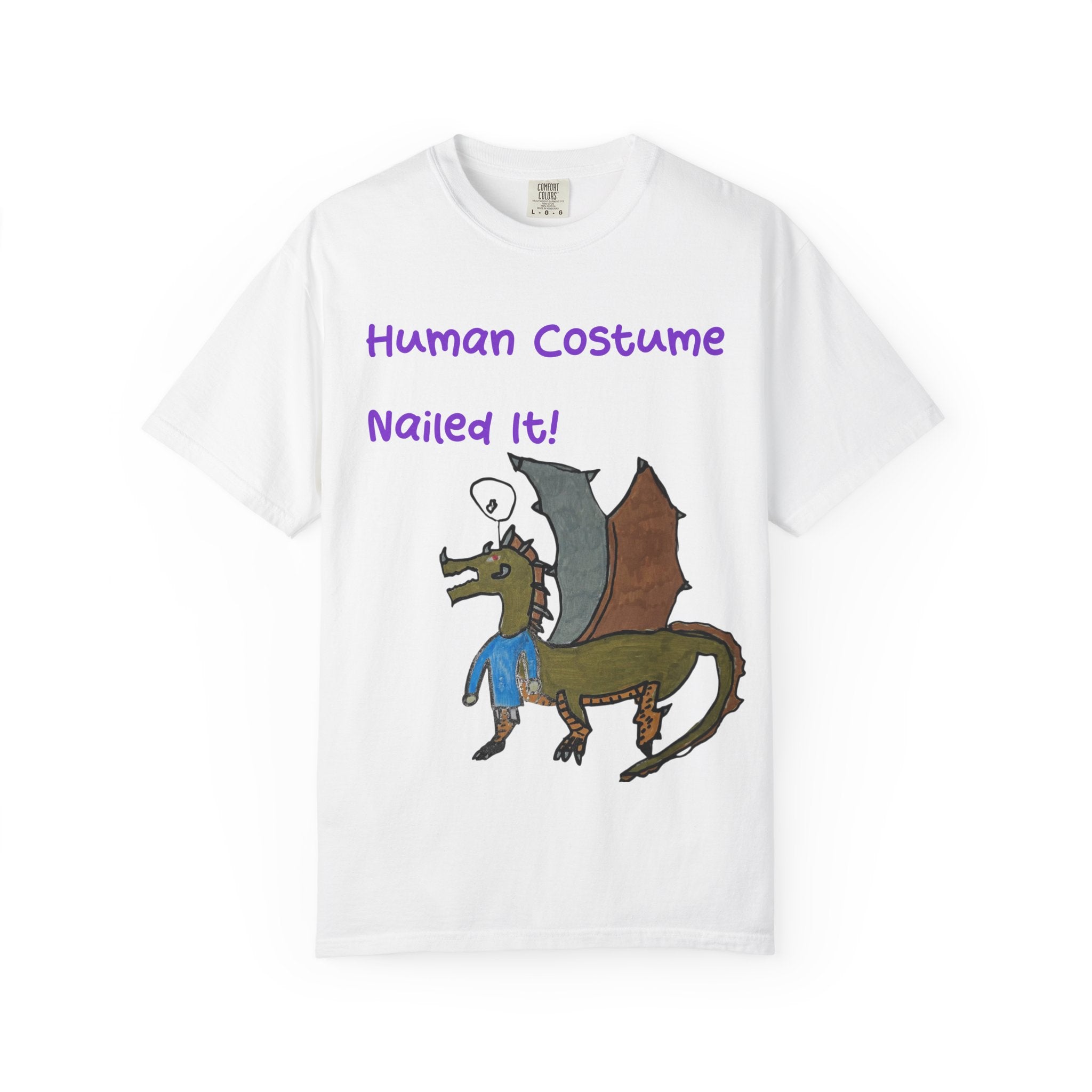 No Wings halloween T-Shirt — “Human Costume Nailed It!” Funny Halloween Tee