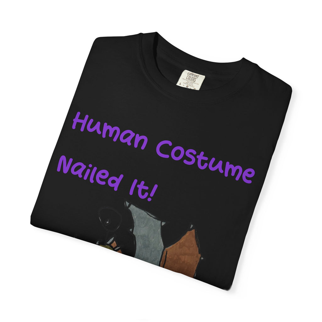 No Wings halloween T-Shirt — “Human Costume Nailed It!” Funny Halloween Tee