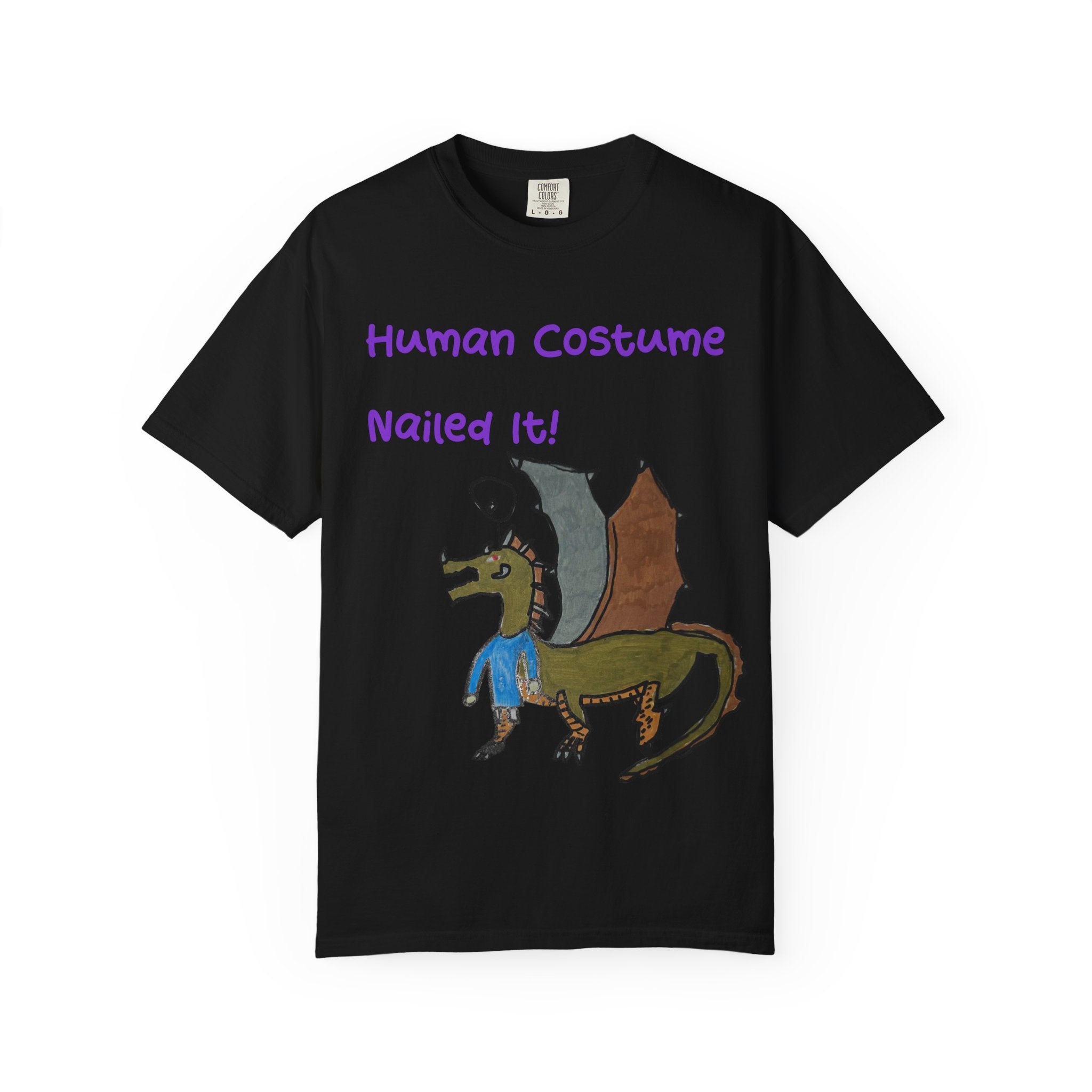 No Wings halloween T-Shirt — “Human Costume Nailed It!” Funny Halloween Tee
